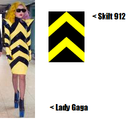 Lady Gaga og Skilt 912, avkjøringsmarkering